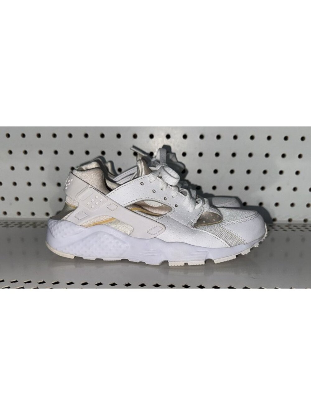 Nike Huarache Run GS White Pure Platinum Youth Athletic Running Shoes Size 4.5Y